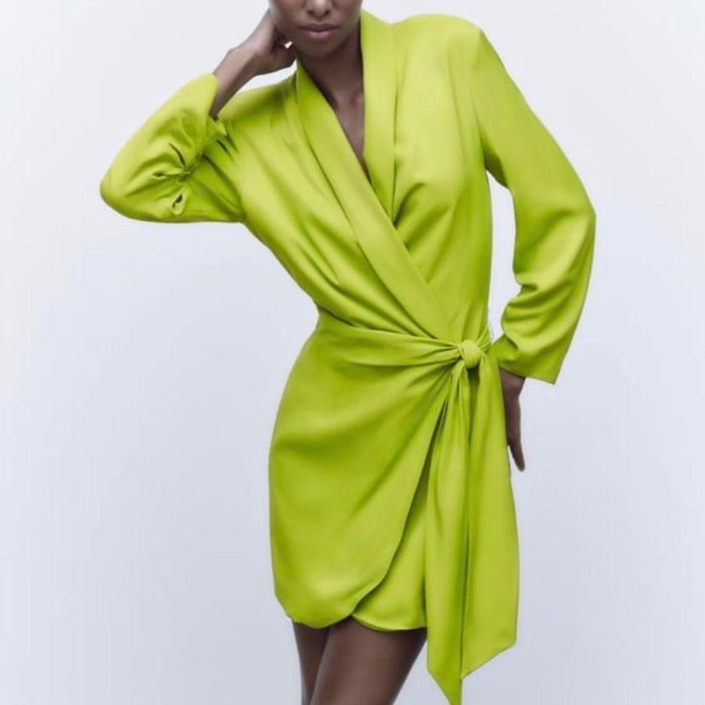 Zara Lime Green Mini Dress